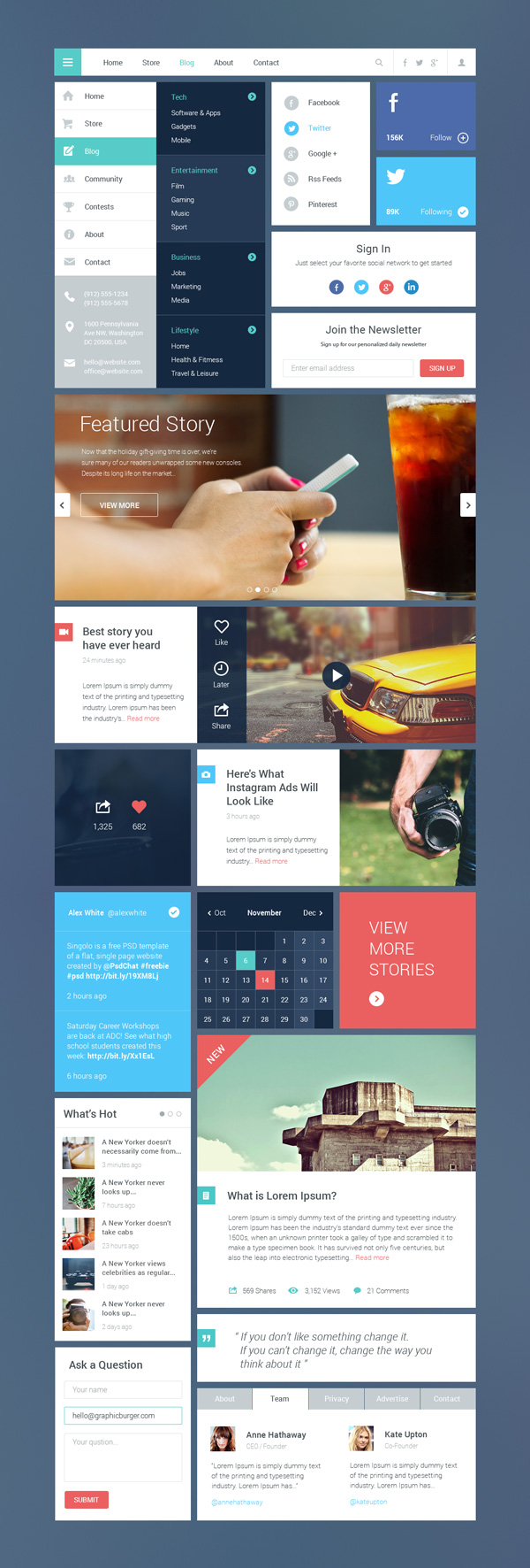 Blog & Magazine UI Kit #2